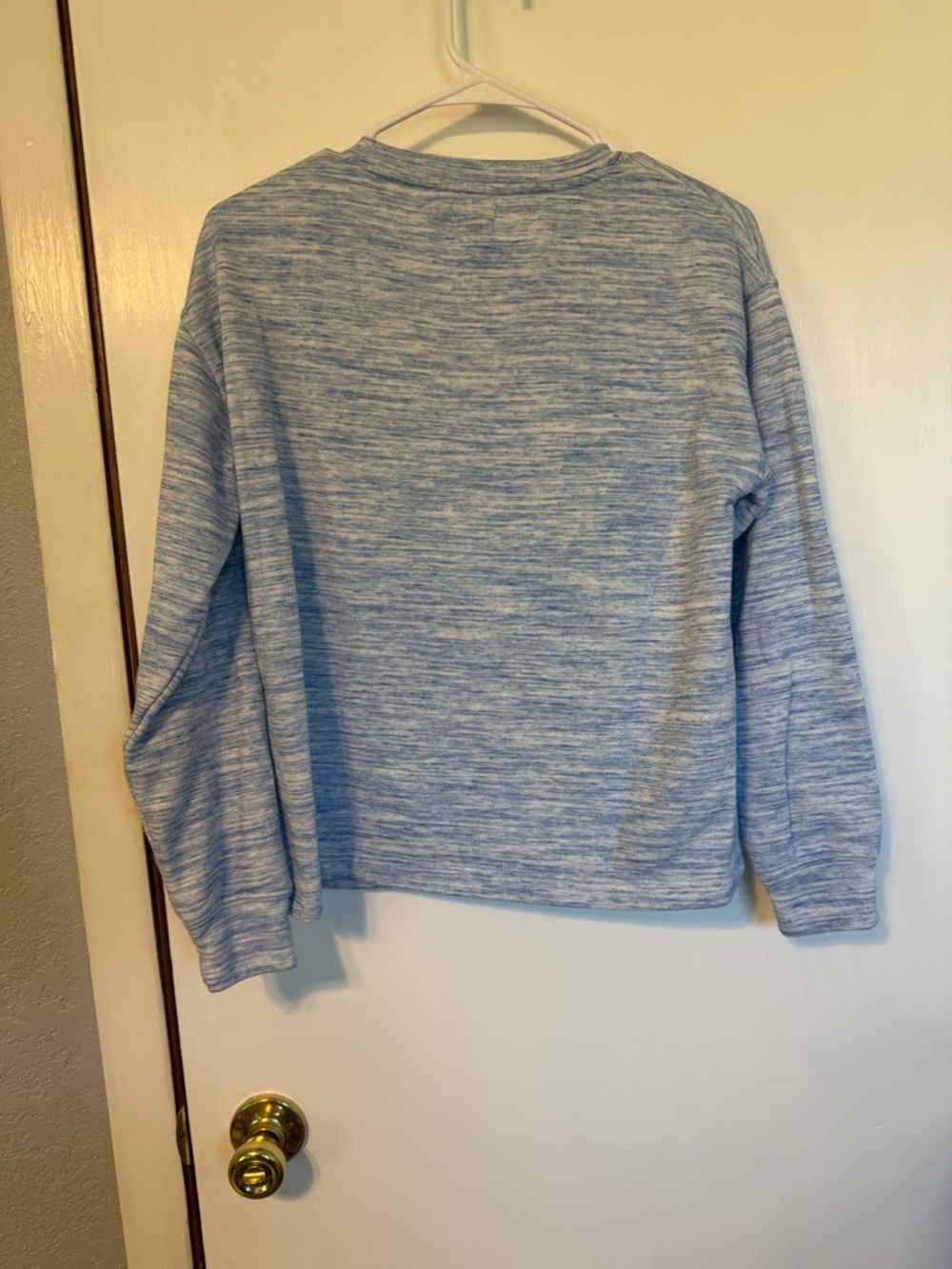 J. Crew Heathered Sky Blue Crewneck Sweater - Picture 3 of 3